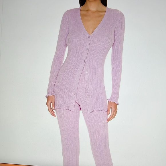 Tularosa Other - TULAROSA Variegated Rib Cardi and pants SET